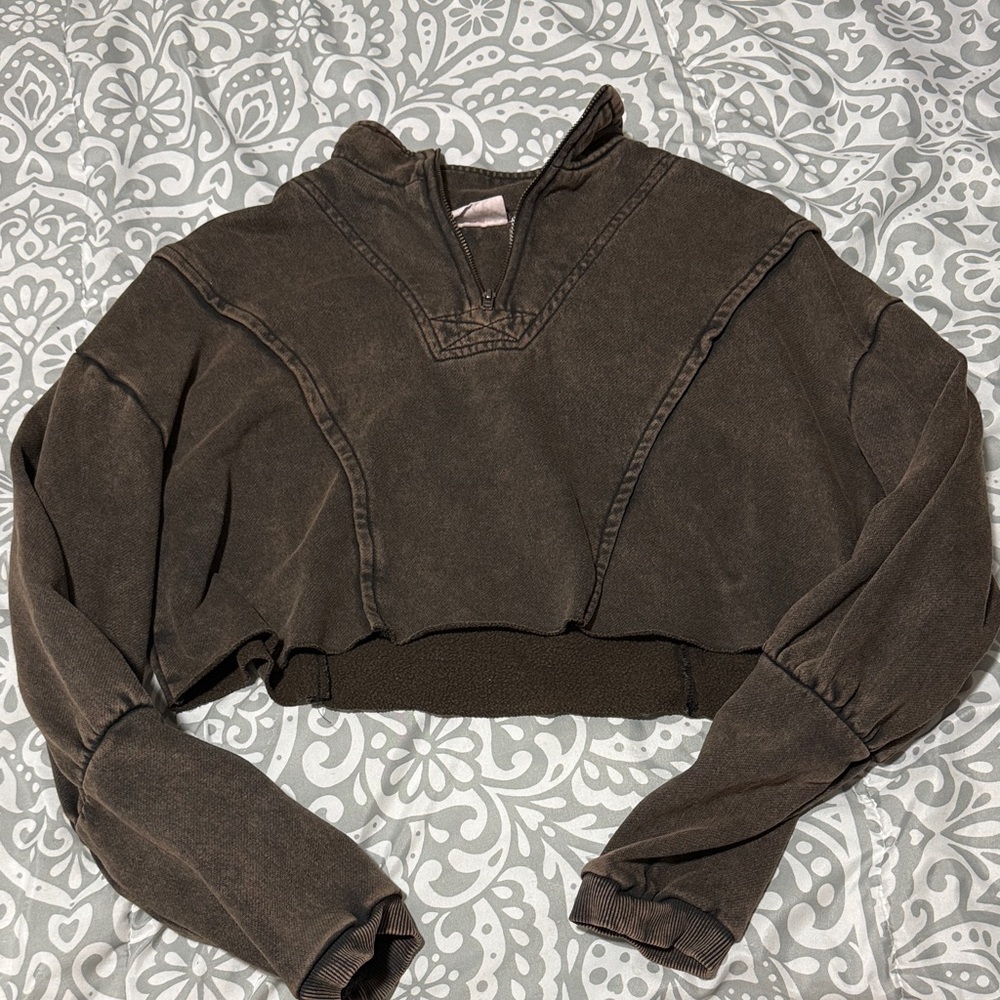 Brown Cropped Sweater